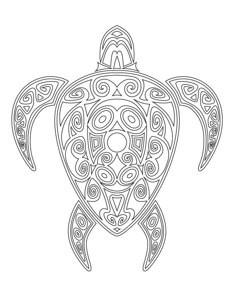 rita zentangle sköldpadda för målarbok, skjorta design, logotyp, tatuering och dekoration. vektor