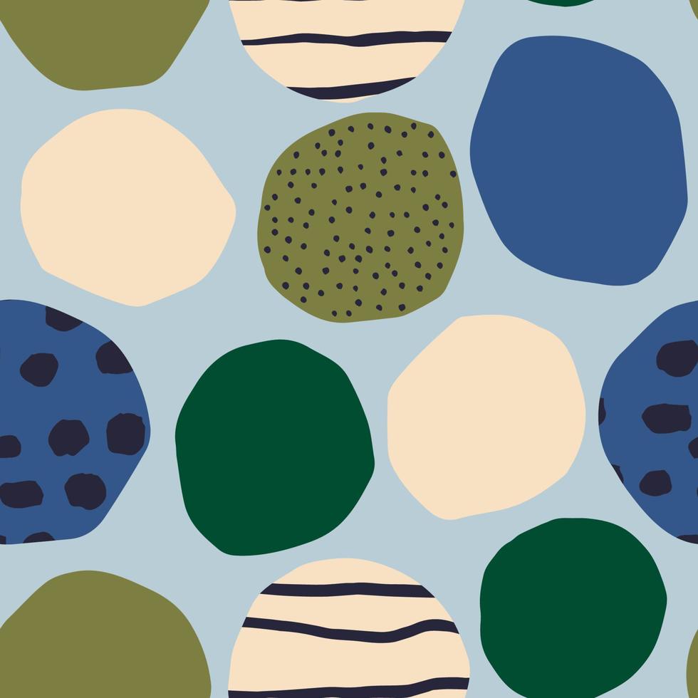 Vektor Musterdesign mit Kreisen und Tinte Textur. heller und kräftiger Hintergrund. moderne geometrische Textur