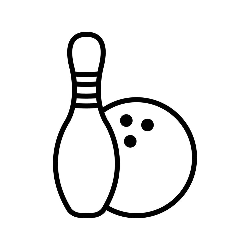 Bowling-Icon-Vektor-Design-Vorlage vektor