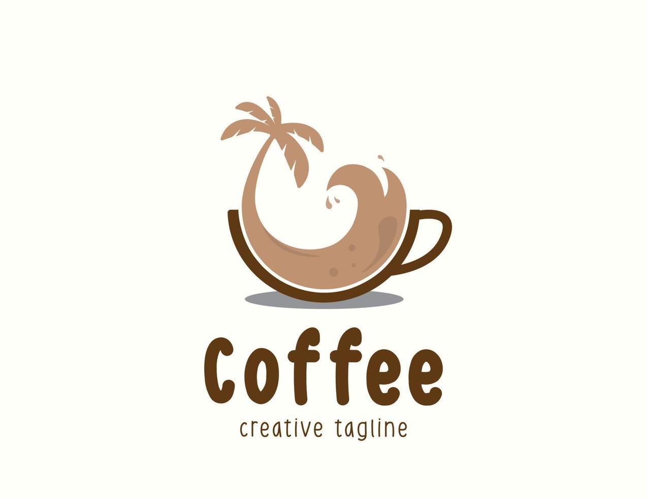 kaffe logotyp design vektor