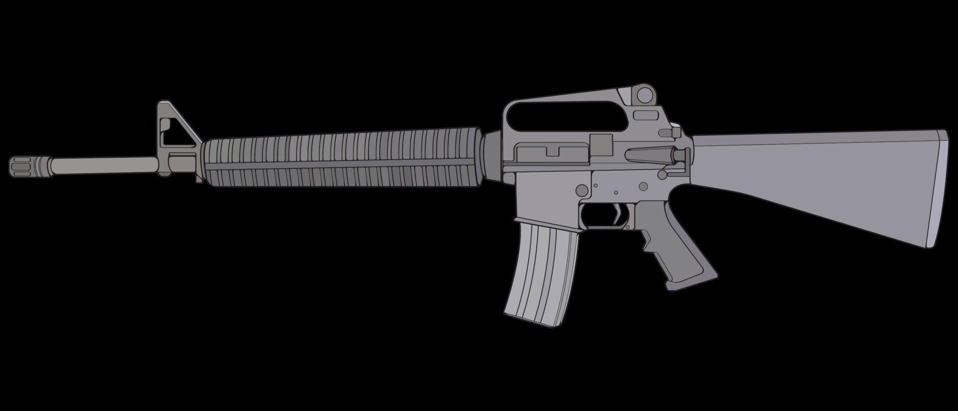 Schusswaffen-Vektorstil, Schießpistole, Waffenillustration, Vektorlinie, Waffenillustration, moderne Waffe, militärisches Konzept, Pistole für das Training vektor