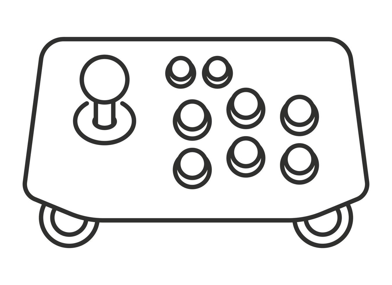 arcade joystick-kontroller linjekonstikon för appar eller webbplats vektor