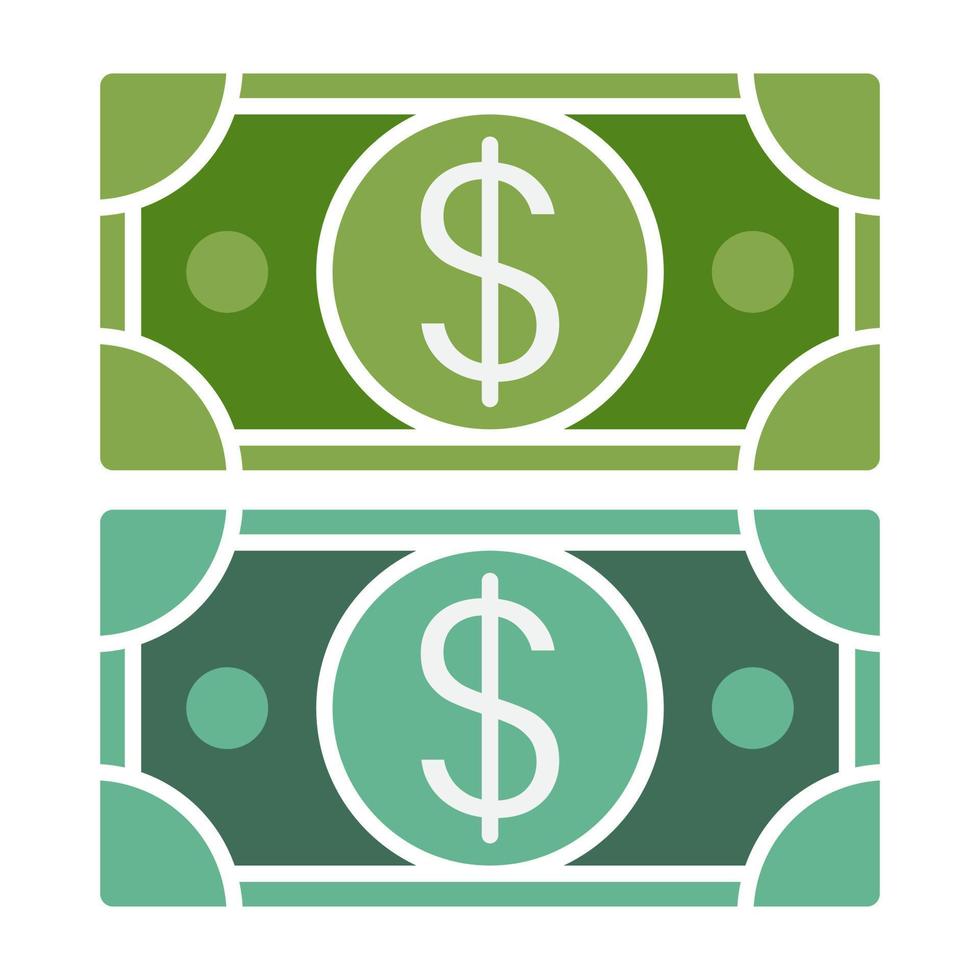 US-Dollar-Geld flaches Farbsymbol für Apps oder Websites vektor