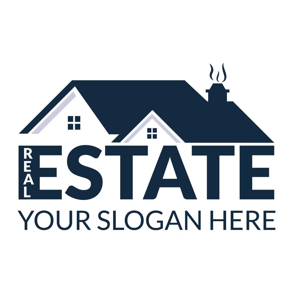 Preal Estate-Logo-Design. Logo kann für Immobilienunternehmen verwendet werden vektor