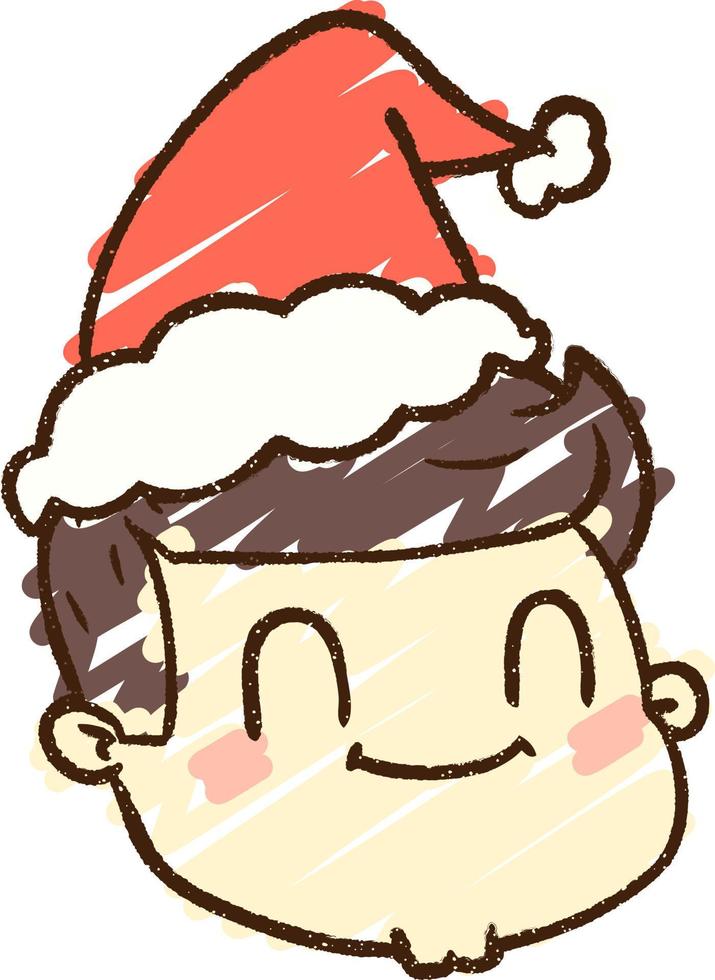 christmas man krita ritning vektor