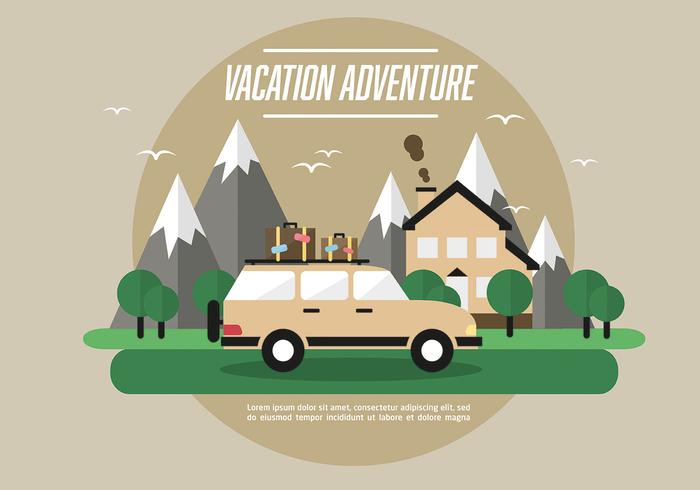 Gratis Web Travel Vector Bakgrund Med Vackert Landskap