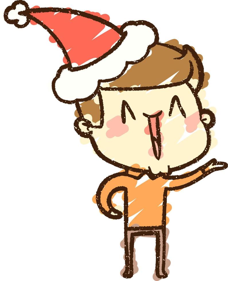 christmas man krita ritning vektor