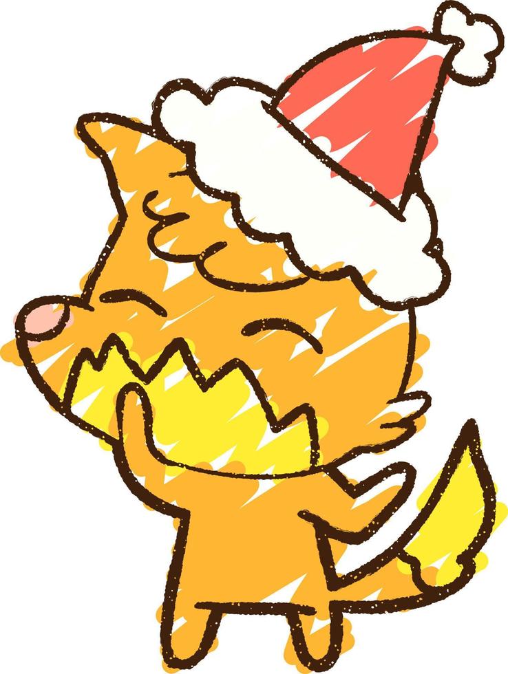 christmas fox krita ritning vektor