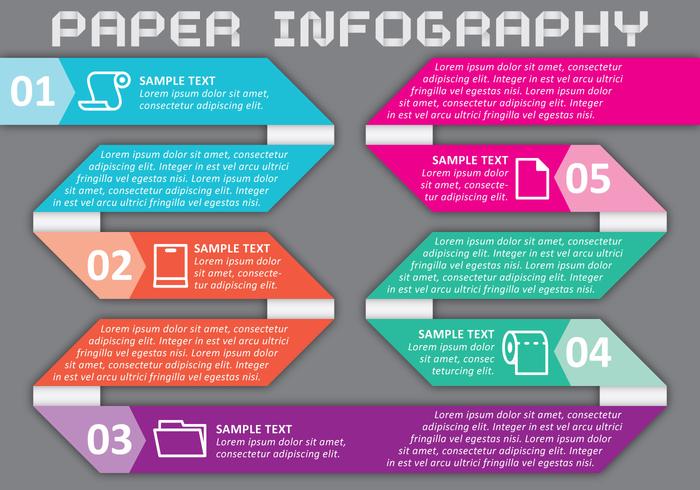 Papier-Infografie-Vektor vektor