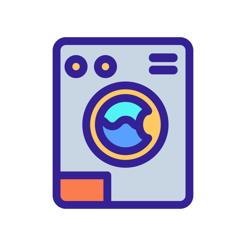 tvättmaskin ikon vektor. isolerade kontur symbol illustration vektor