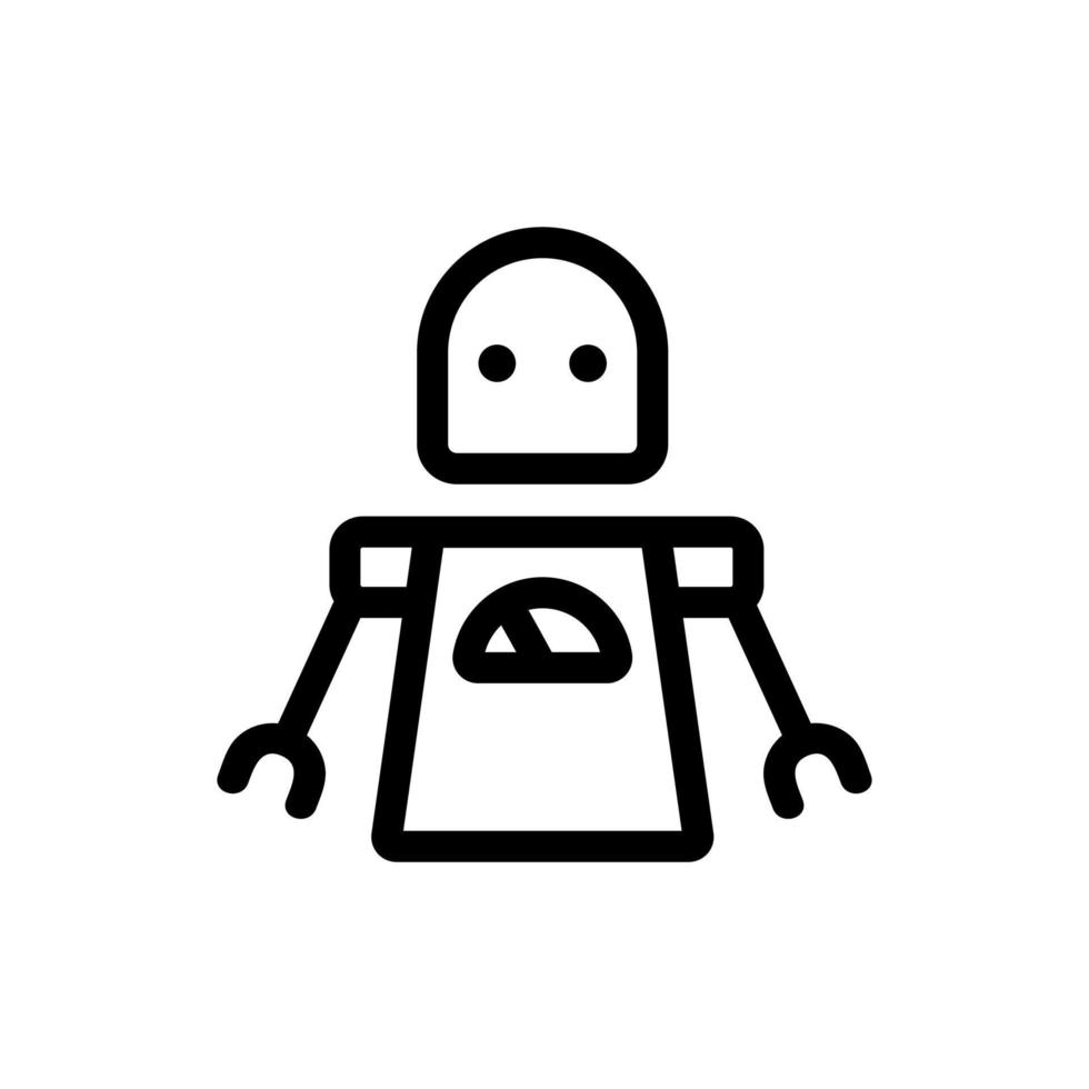 robot ikon vektor. isolerade kontur symbol illustration vektor