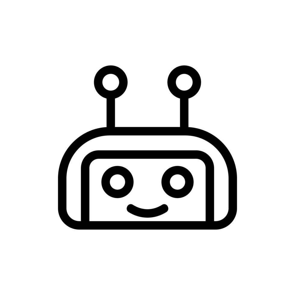 robot ikon vektor. isolerade kontur symbol illustration vektor