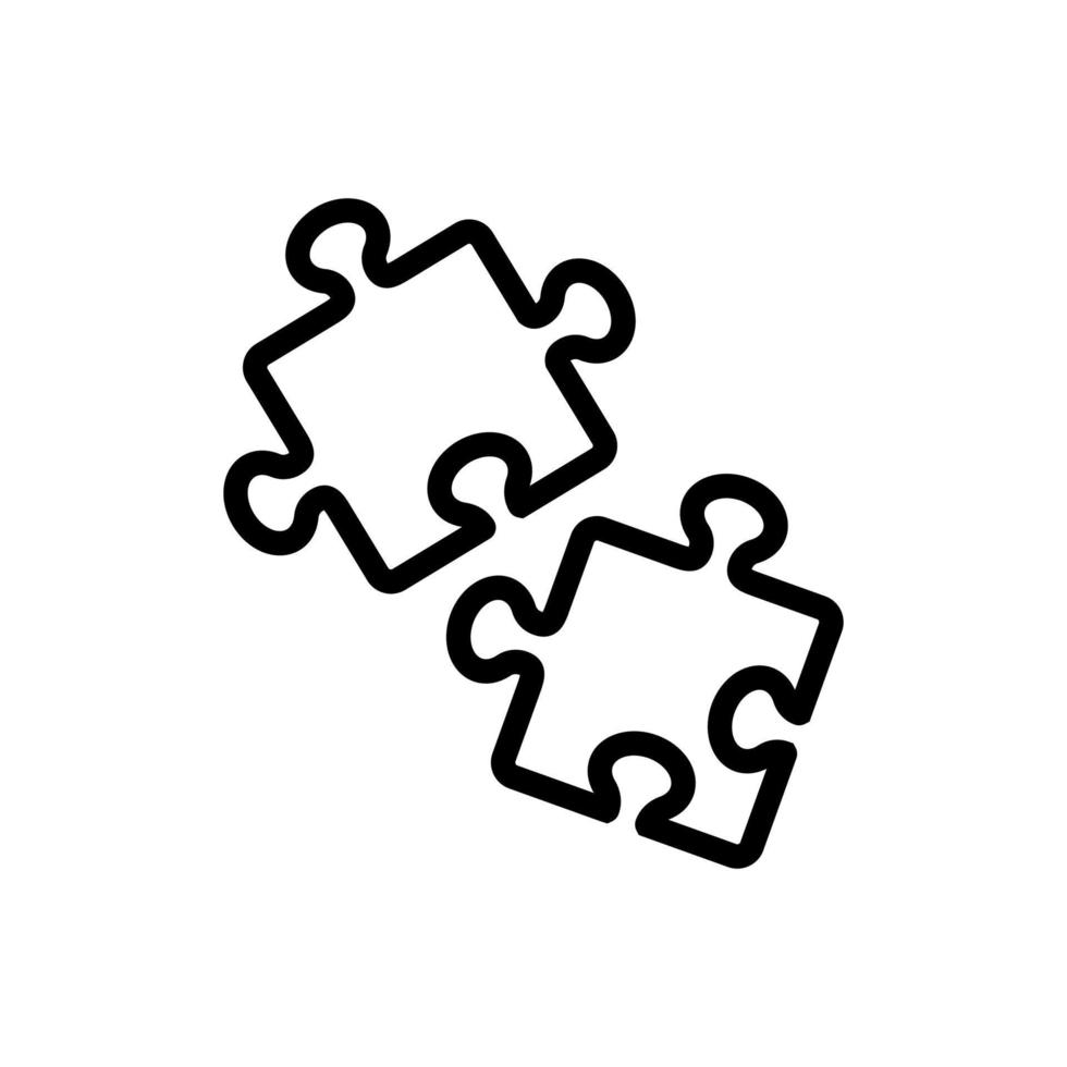 Puzzle-Spiel-Symbol-Vektor-Gliederung-Illustration vektor