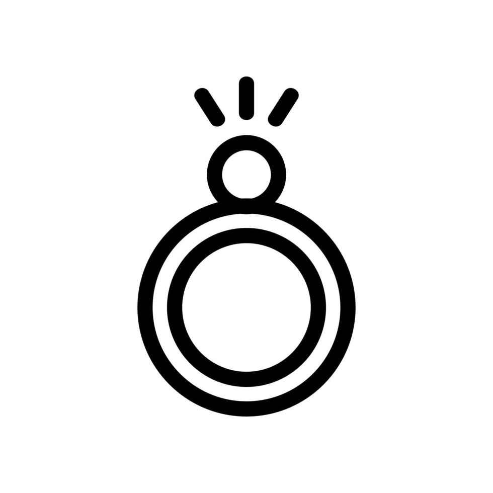 ring ikon vektor. isolerade kontur symbol illustration vektor