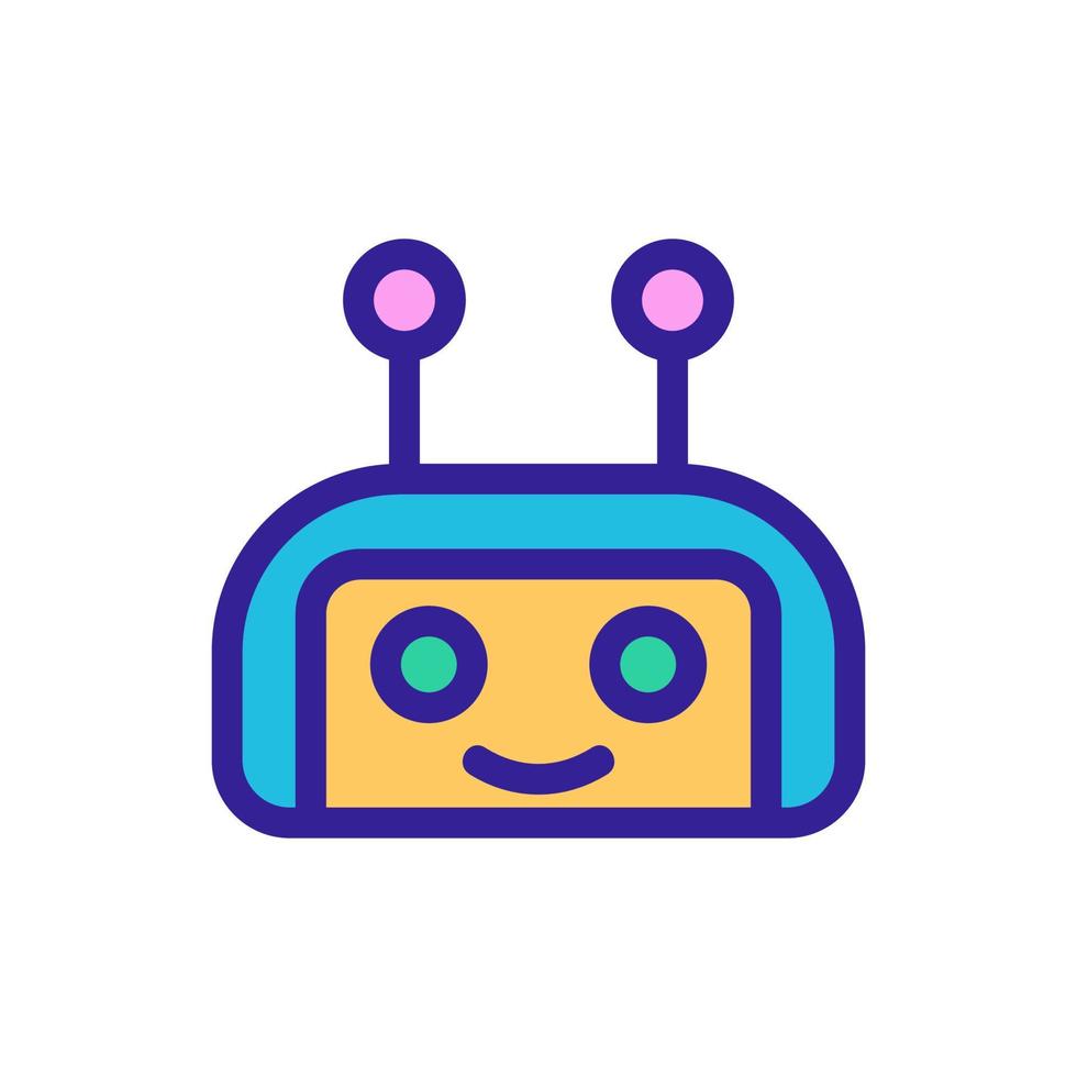 robot ikon vektor. isolerade kontur symbol illustration vektor