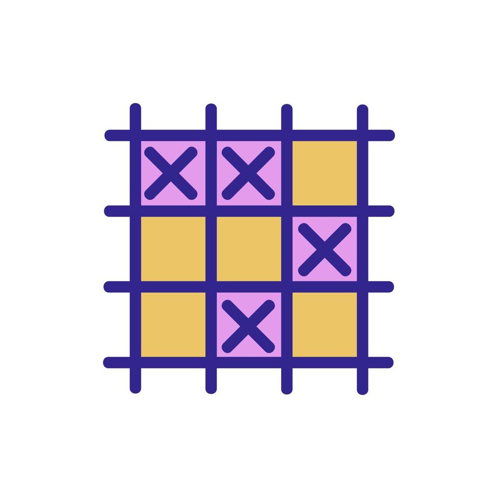 Spiel Tic Tac Toe Symbol Vektor Umriss Illustration