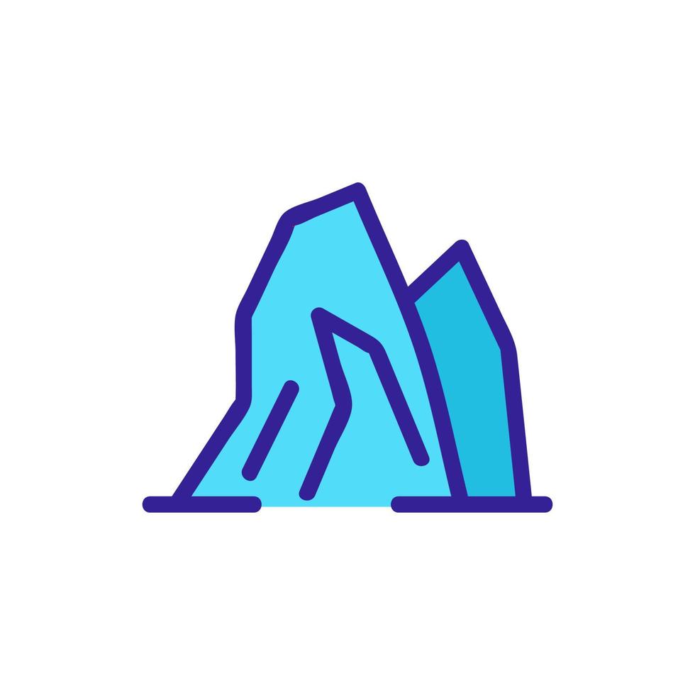 Bergkette Symbolvektor. isolierte kontursymbolillustration vektor