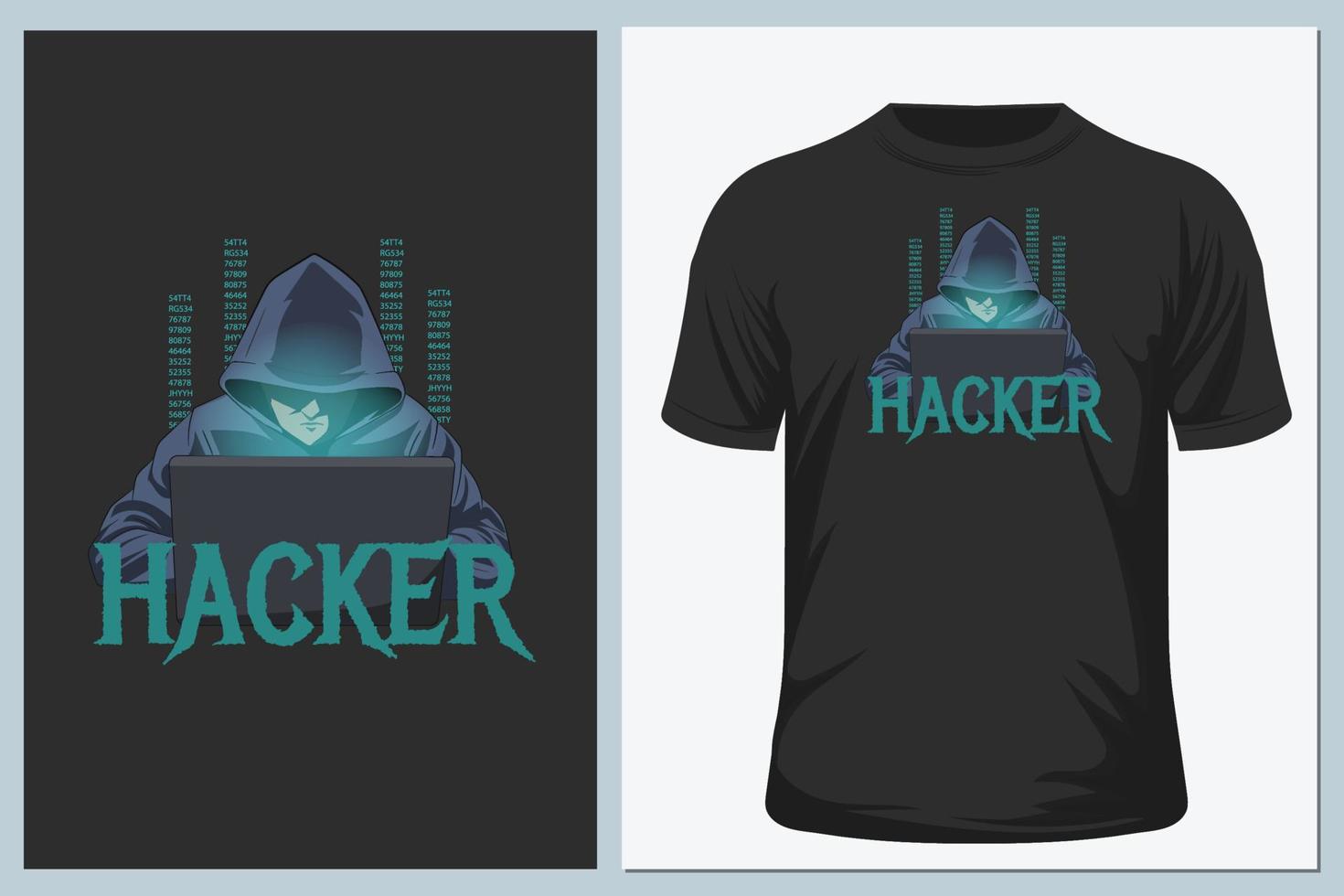 hacker t-shirt vektor