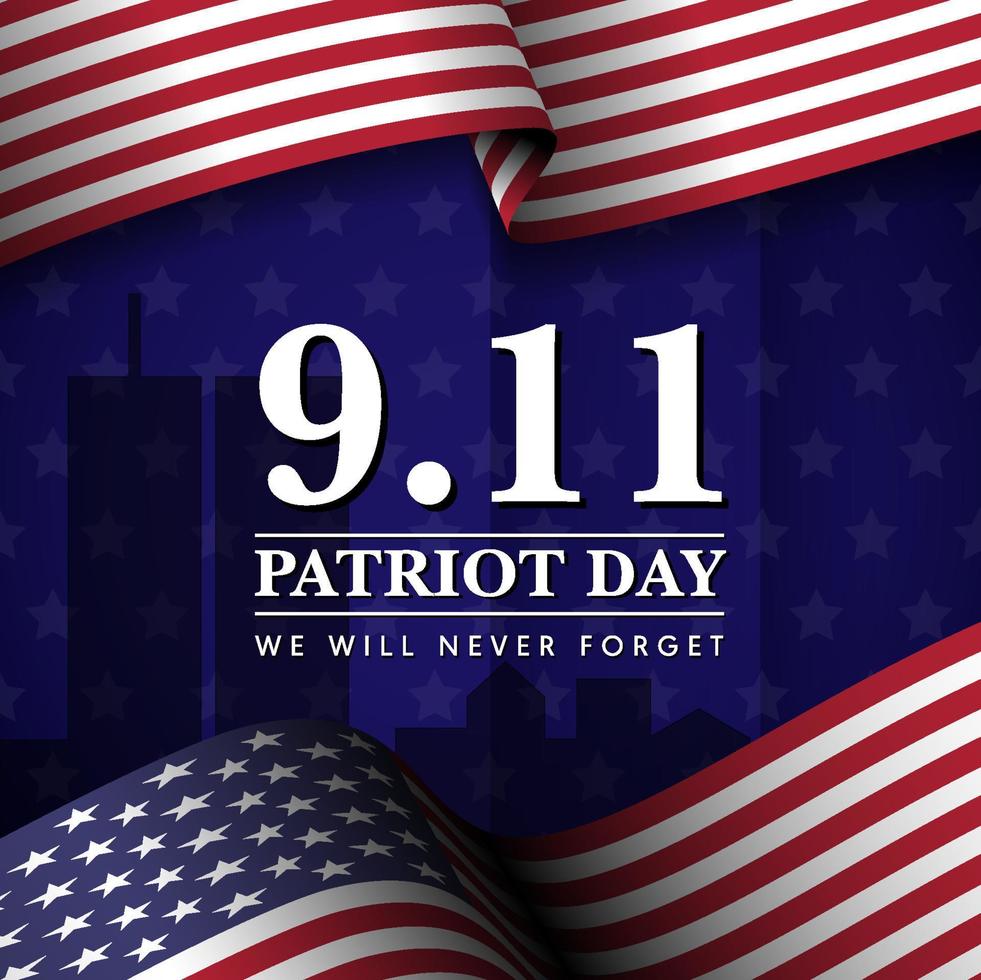 Patriot Memorial Day 9.11 Konzept vektor
