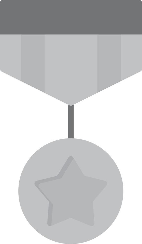 Medaille flache Graustufen vektor