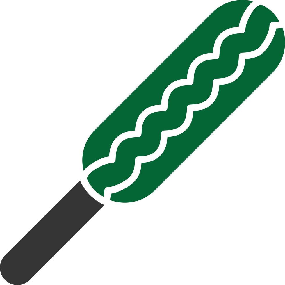 corndog glyph två färger vektor