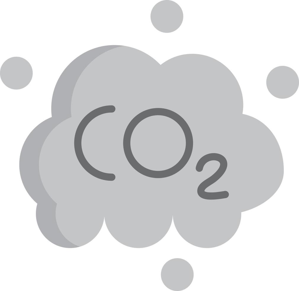 co2 flache graustufen vektor