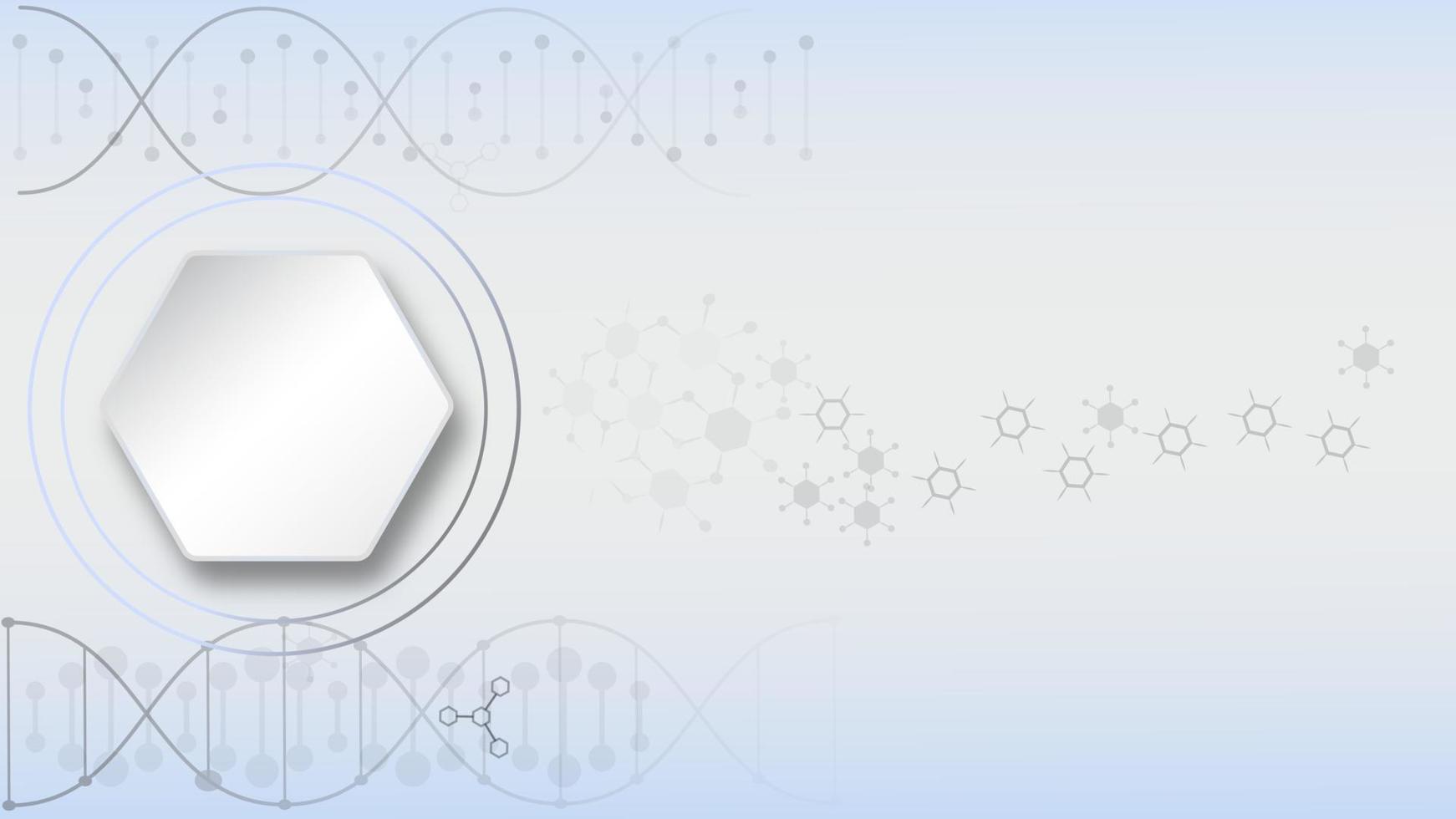 dna-moleküle für hallo-tech-schnittstelle weiße abstrakte digitale technologie, vektorillustration vektor