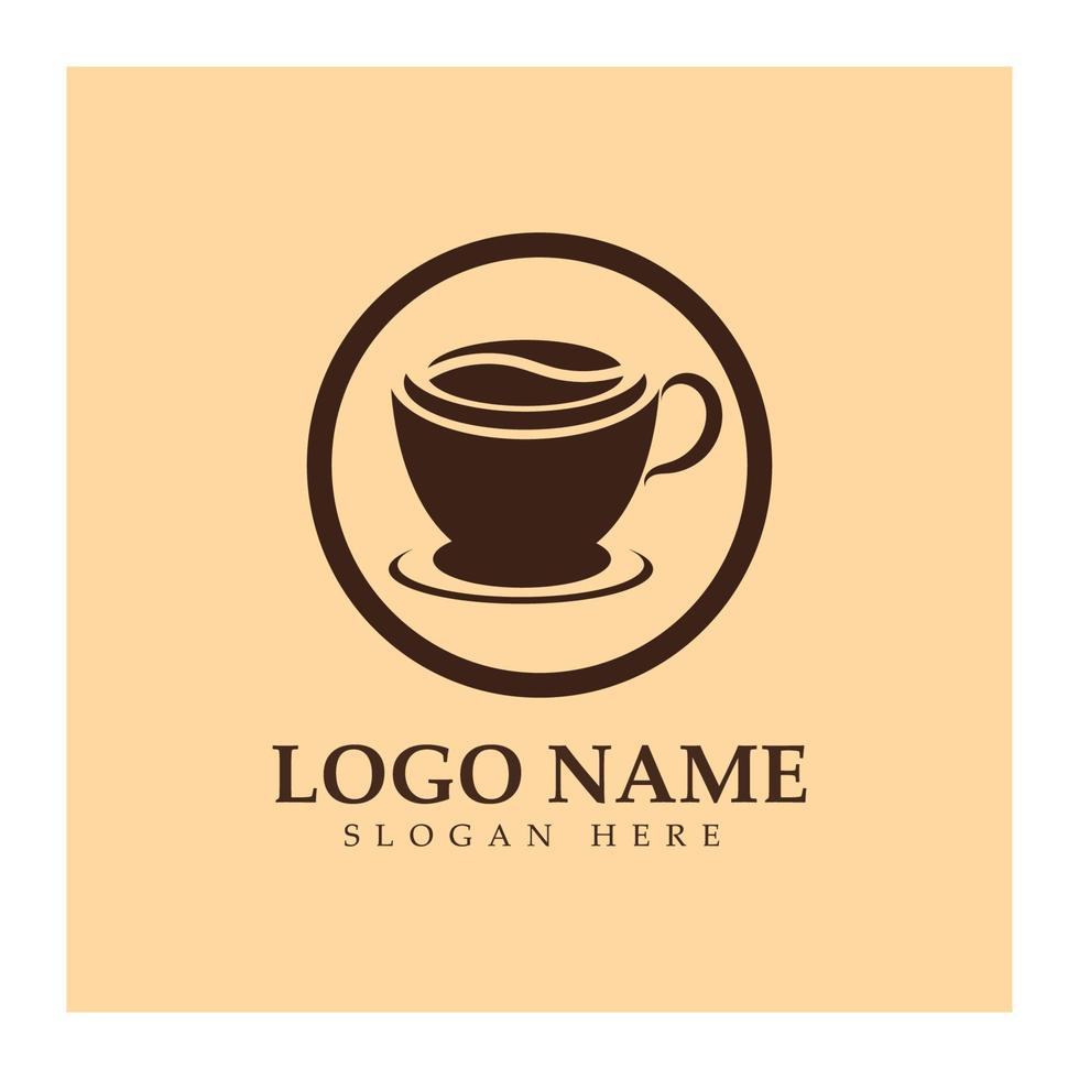 Kaffeetasse Logo Vorlage Vektor-Symbol Illustration Design vektor