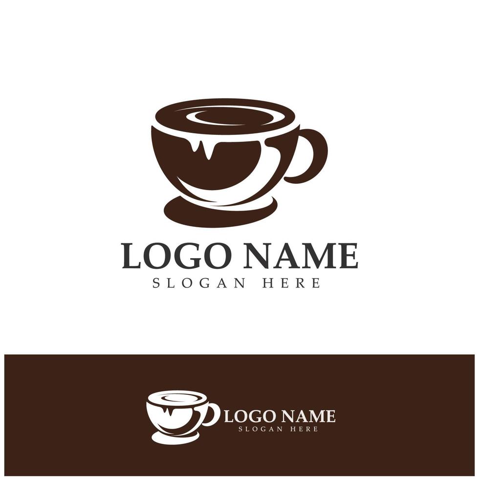 Kaffeetasse Logo Vorlage Vektor-Symbol Illustration Design vektor