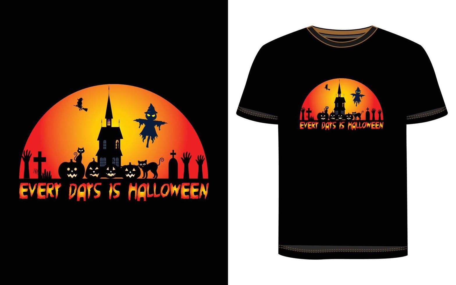 Halloween-T-Shirt-Design vektor