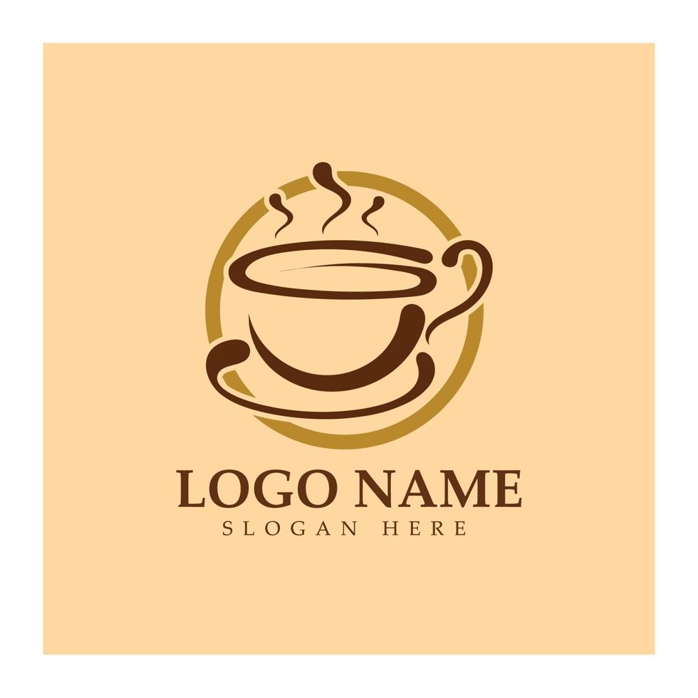 Kaffeetasse Logo Vorlage Vektor-Symbol Illustration Design vektor