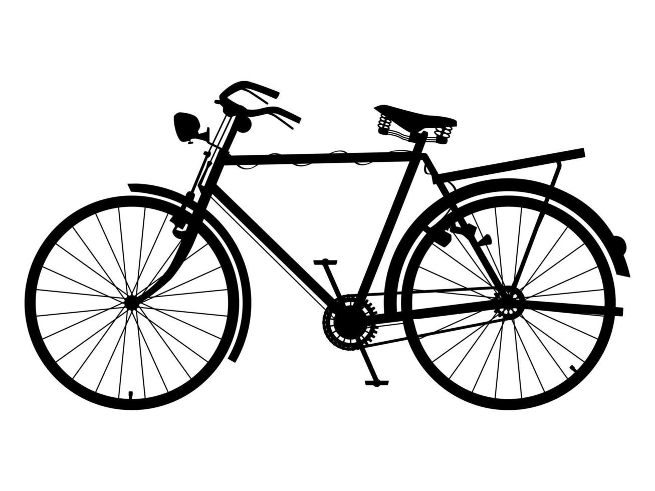 klassisches Fahrrad Symbol Silhouette Fahrrad Vektor weißer Hintergrund