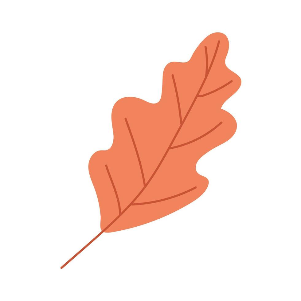 Herbstblätter im Doodle-Stil, gemütlicher Herbst. flache vektorillustration vektor