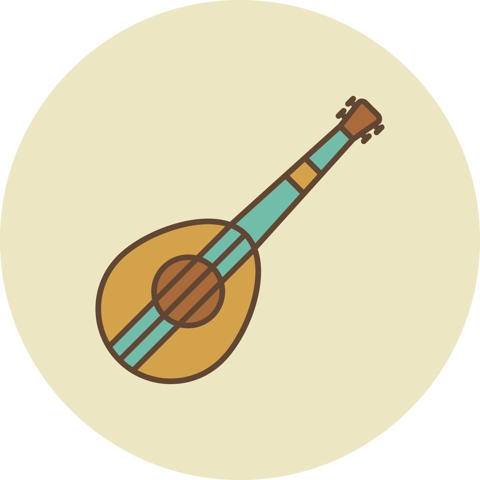 mandolin fylld retro vektor