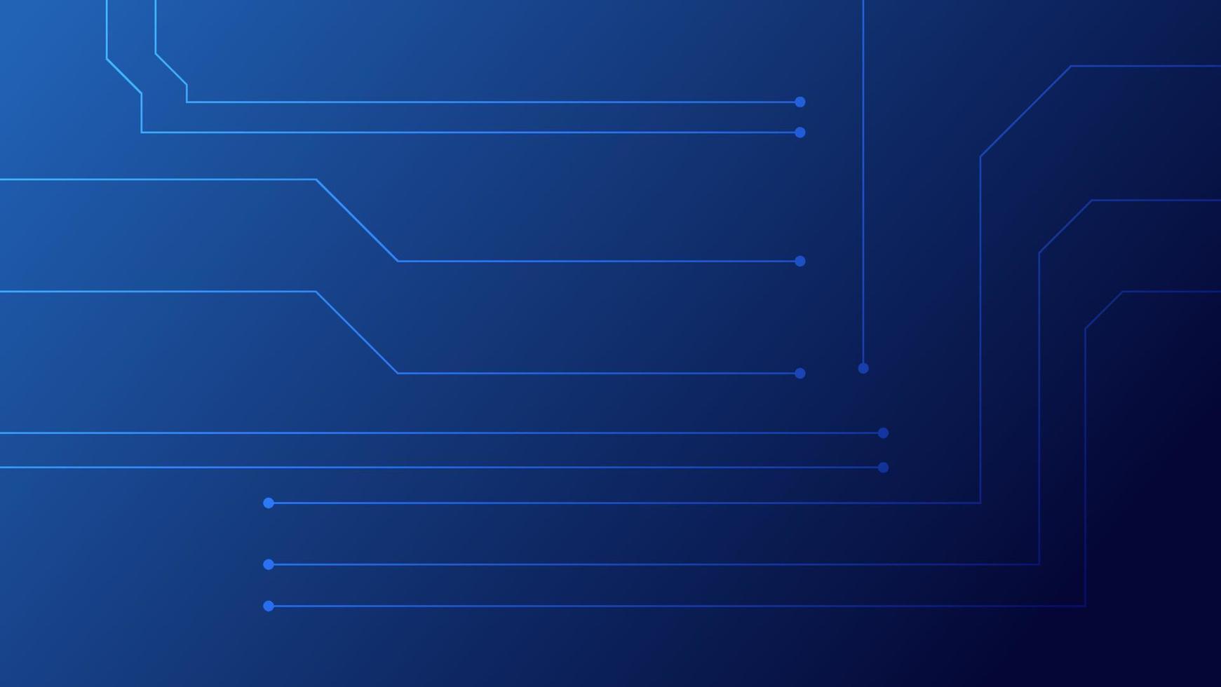 högteknologiskt digitalt kretskort. futuristisk ai pad och elektriska ledningar anslutna på blå belysning bakgrund vektor