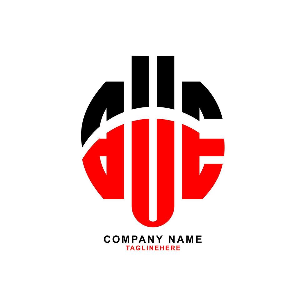 kreatives Bue-Brief-Logo-Design mit weißem Hintergrund vektor