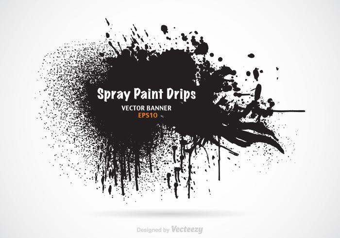 Gratis Spray Paint droppar Vector Banner