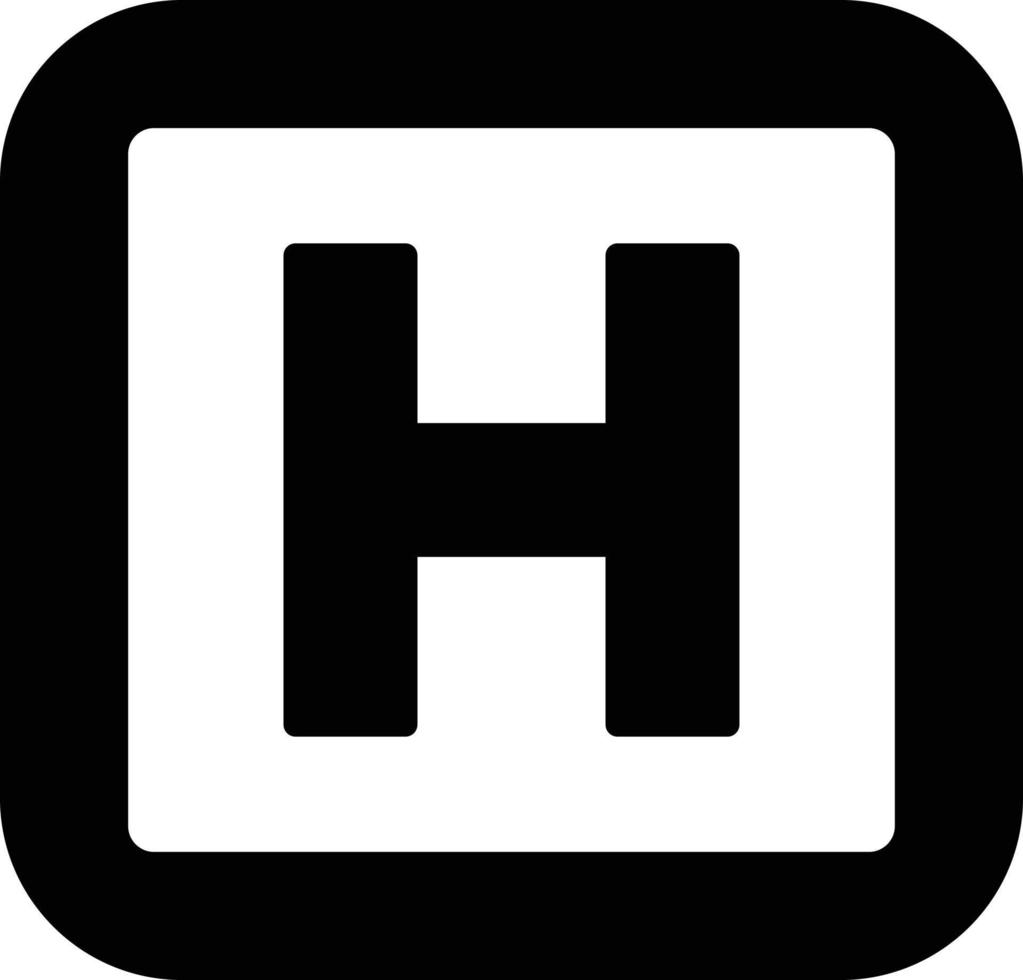 Heliport-Glyphe-Symbol vektor