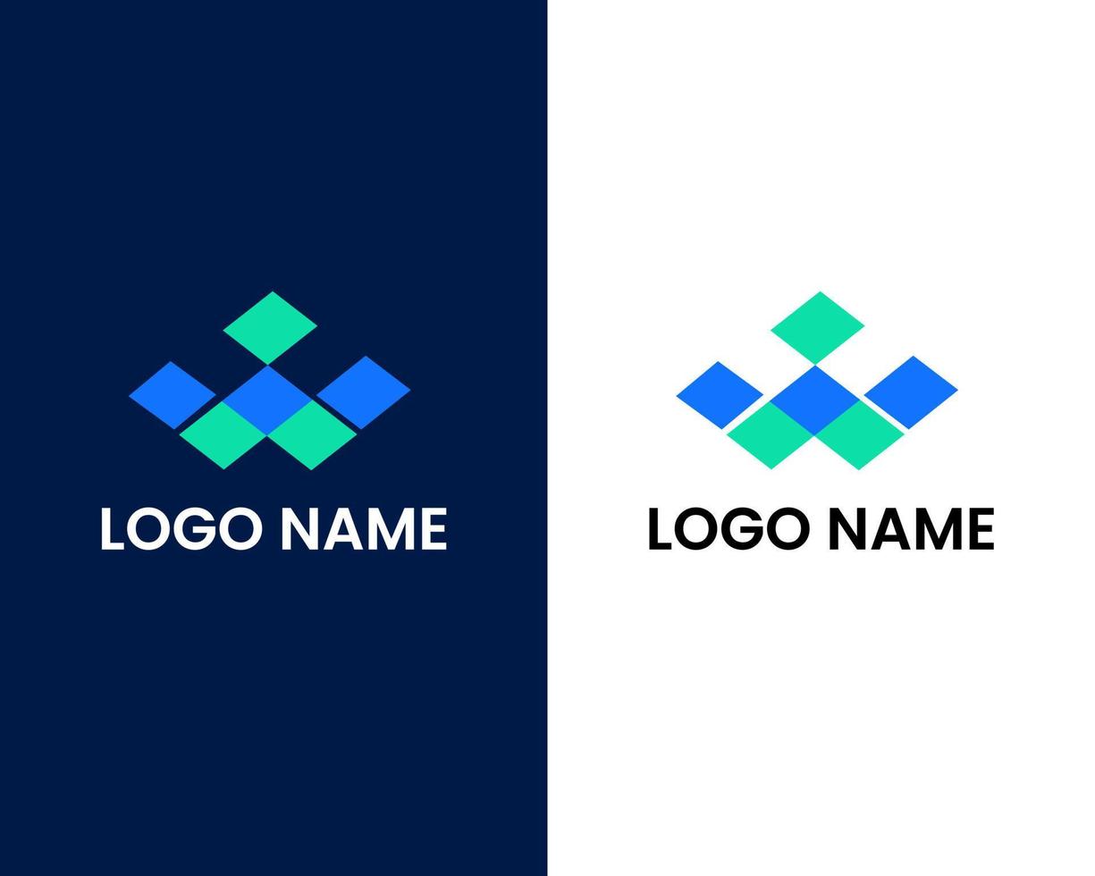 bokstav w modern logotyp formgivningsmall vektor
