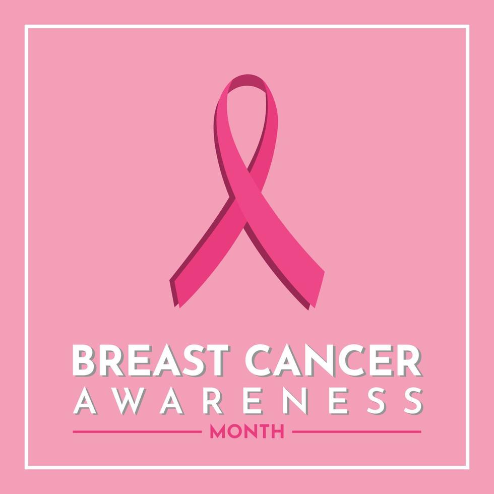 bröstcancer medvetenhet månad fyrkantig bakgrund sociala medier post banner vektor