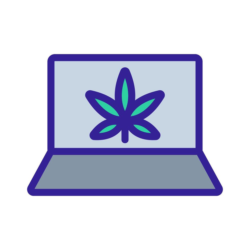 att köpa cannabis är en vektorikon online. isolerade kontur symbol illustration vektor
