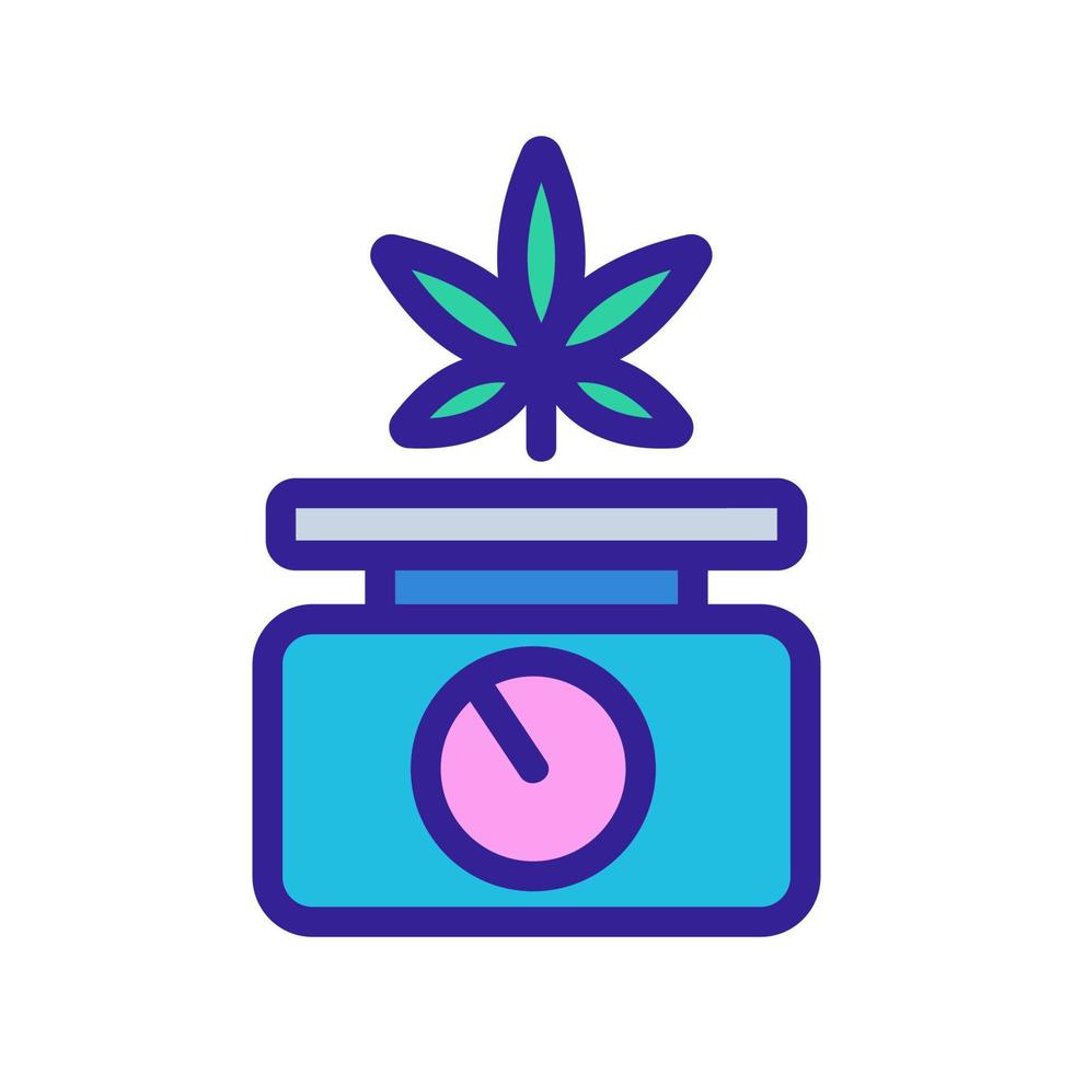 våg och cannabis ikon vektor. isolerade kontur symbol illustration vektor