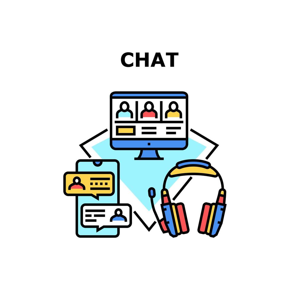 Chat-Kommunikationsvektor-Konzeptillustration vektor