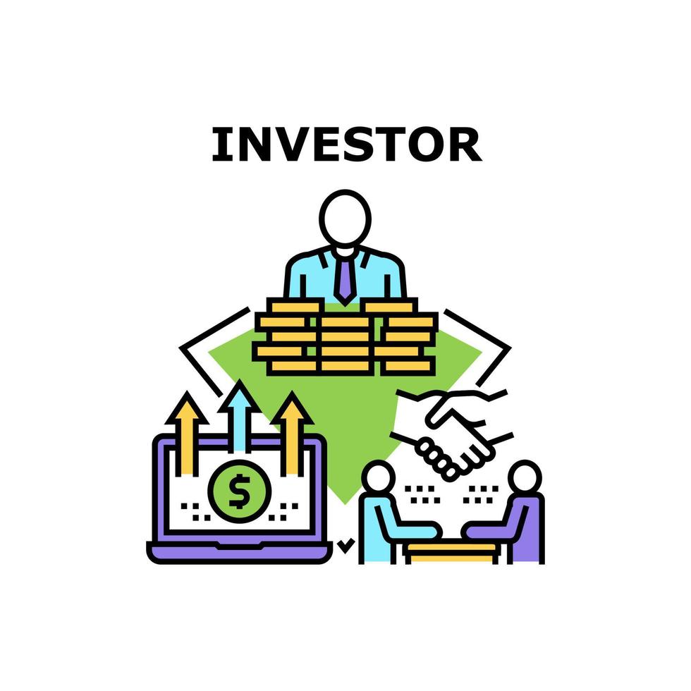 Investor Geschäftsmann Vektor Konzept Illustration