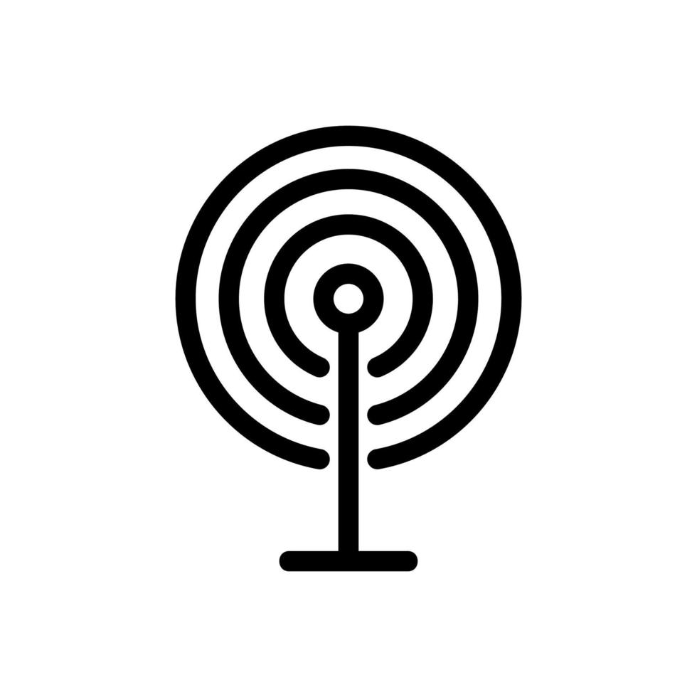 radiosignal ikon vektor. isolerade kontur symbol illustration vektor