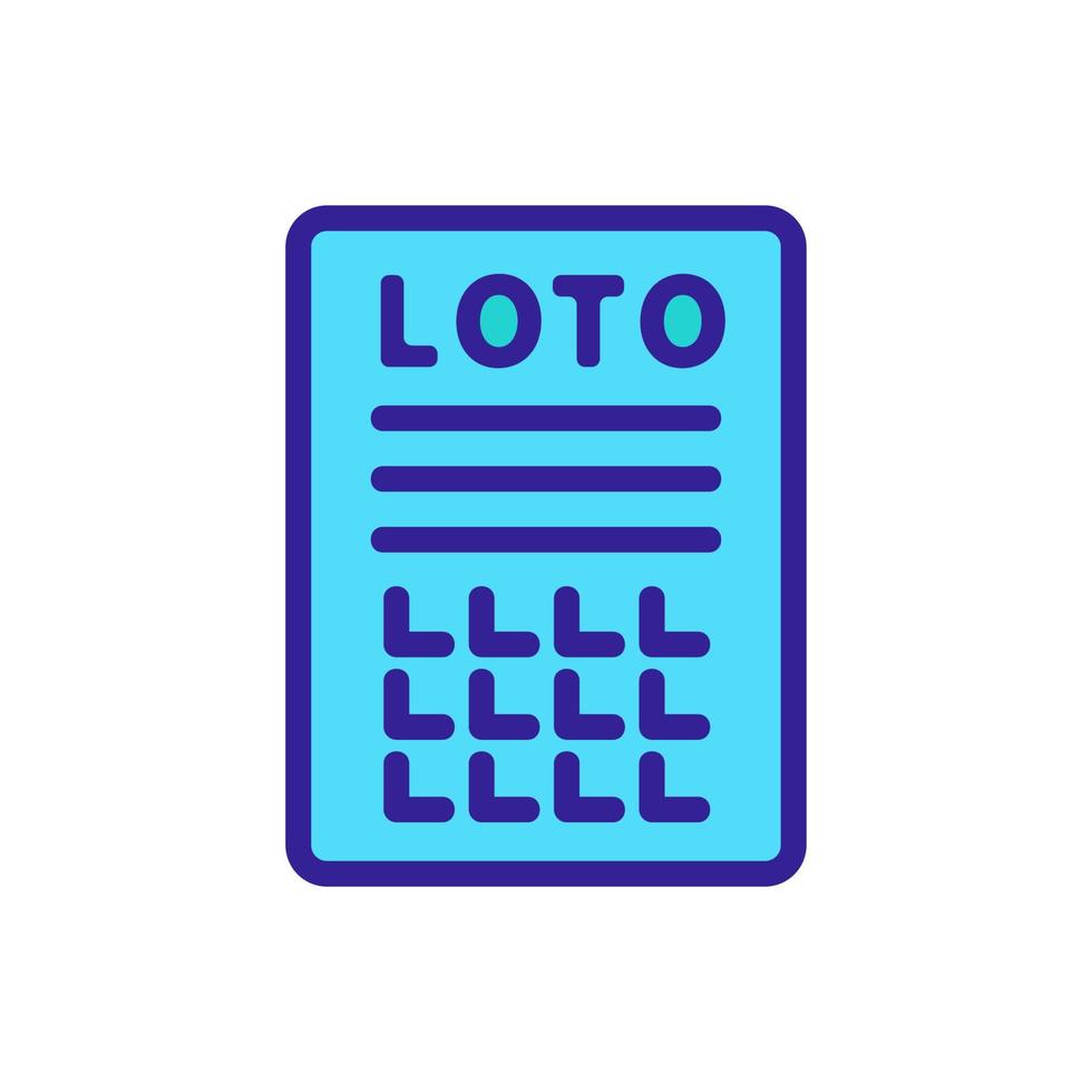 lotteri bingo ikon vektor kontur illustration