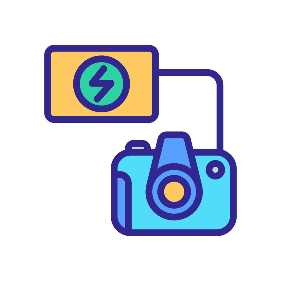 power bank laddning för kamera ikon vektor kontur illustration
