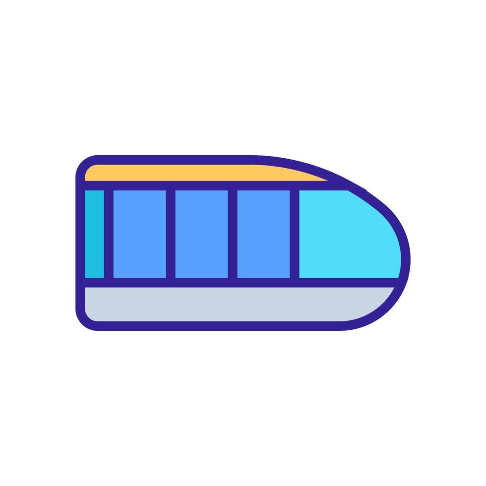 Symbolvektor für Hochgeschwindigkeitszüge. isolierte kontursymbolillustration vektor