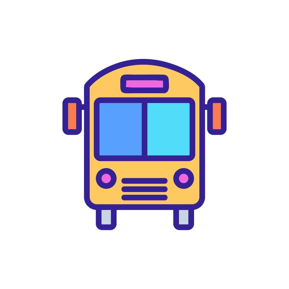 skolbuss ikon vektor. isolerade kontur symbol illustration vektor