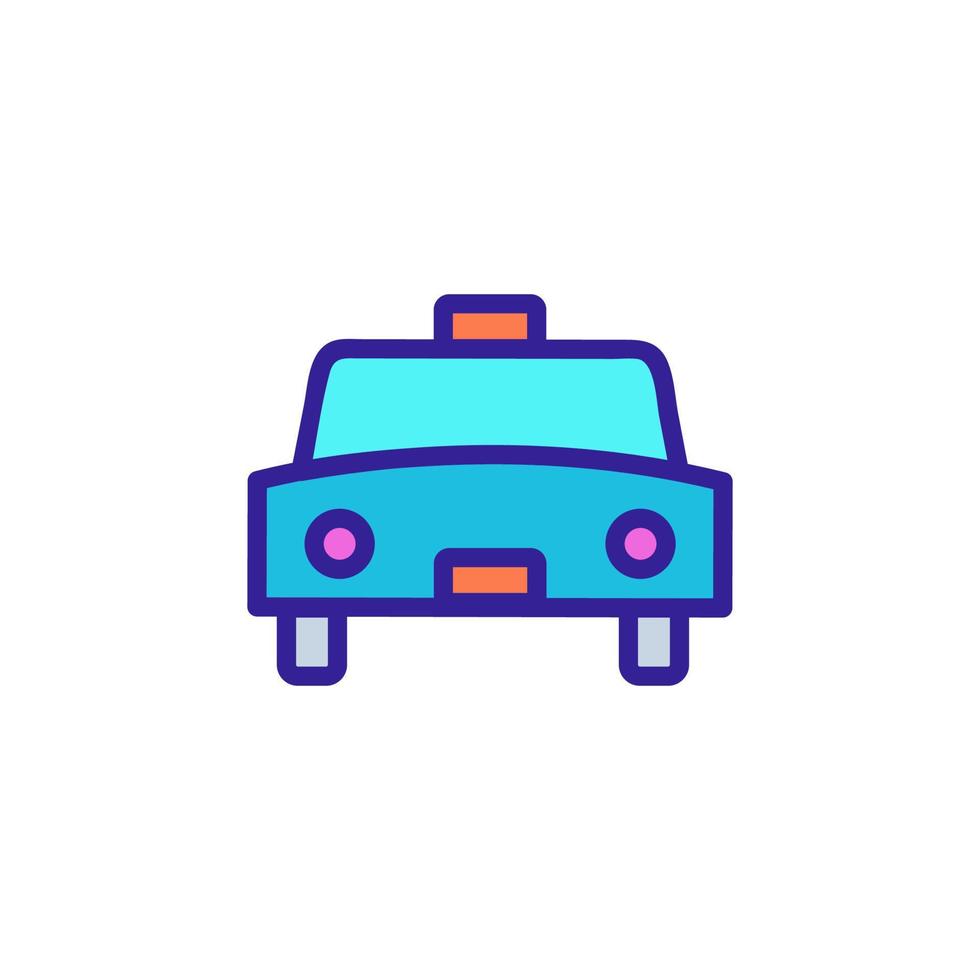 taxi ikon vektor. isolerade kontur symbol illustration vektor